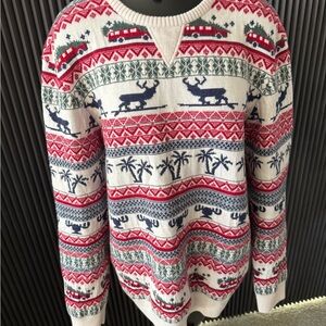 Johnnie-O Fun Ol' Fashioned Family Christmas Men's Sweater XL